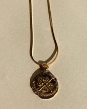 Load image into Gallery viewer, Coin Necklace Gold Plated Chain
